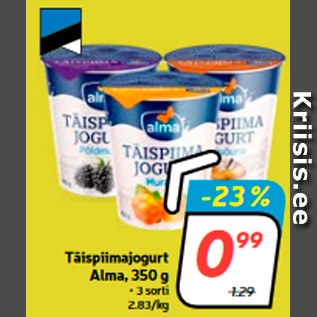 Allahindlus - Täispiimajogurt Alma, 350 g