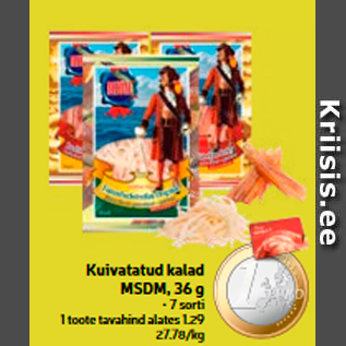 Allahindlus - Kuivatatud kalad MSDM, 36 g