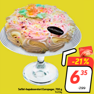 Скидка - Зефирный торт со сметаной Europagar, 700 г