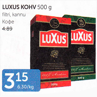 Allahindlus - LUXUS KOHV 500 G