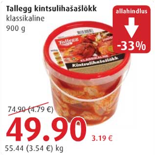 Allahindlus - Tallegg kintsulihašašlõkk klassikaline