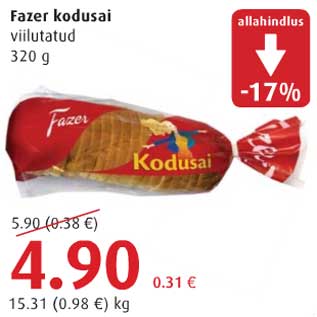 Allahindlus - Fazer kodusai viilutatud