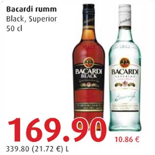 Allahindlus - Bacardi rumm