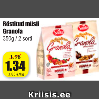 Скидка - Тосты мюсли Granola