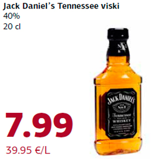 Allahindlus - Jack Daniel’s Tennessee viski