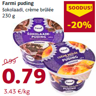 Allahindlus - Farmi puding