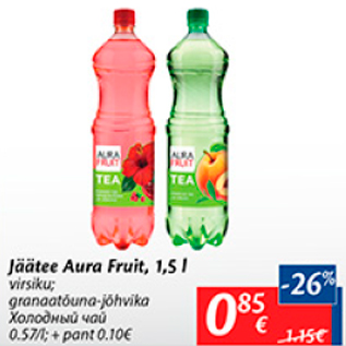 Allahindlus - Jäätee Aura Fruit, 1,5 l