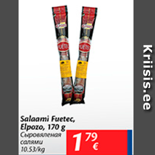 Allahindlus - Salaami Fuetec, Elpazo, 170 g