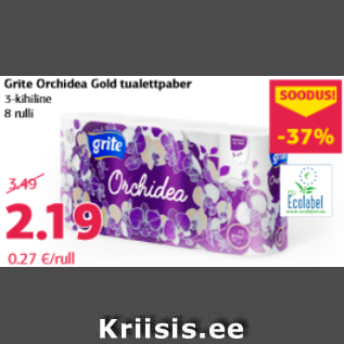 Allahindlus - Grite Orchidea Gold tualettpaber