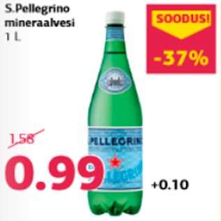 Allahindlus - S.Pellegrino mineraalvesi 1 L