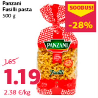 Скидка - Паста Panzani Fusilli 500 г