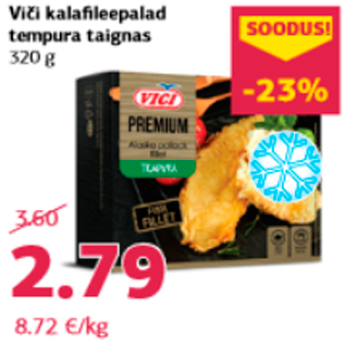 Allahindlus - Viči kalafileepalad tempura taignas 320 g