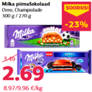 Allahindlus - Milka piimašokolaad