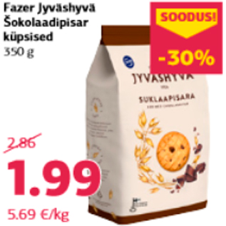 Allahindlus - Fazer Jyväshyvä Šokolaadipisar küpsised 350 g