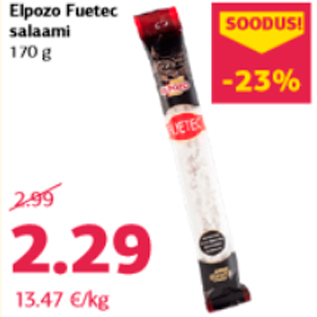 Allahindlus - Elpozo Fuetec salaami 170 g