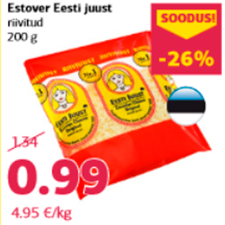 Allahindlus - Estover Eesti juust