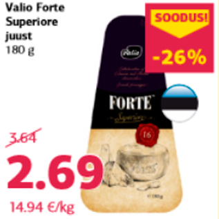 Allahindlus - Valio Forte Superiore juust 180 g