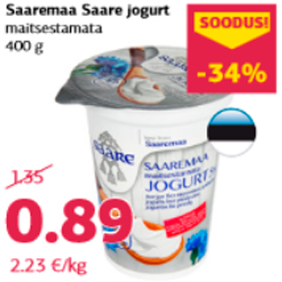 Allahindlus - Saaremaa Saare jogurt