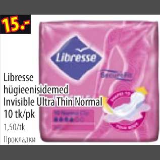 Allahindlus - Libresse hügieenisidemed Invisible Ultra Thin Normal
