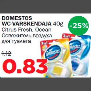 Allahindlus - DOMESTOS WC-VÄRSKENDAJA 40g Citrus Fresh, Ocean