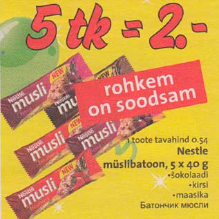Скидка - Батончик мюсли
