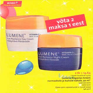 Allahindlus - Lumene Kirgastav kreem normalsele ja kuivale nahale, 50 ml