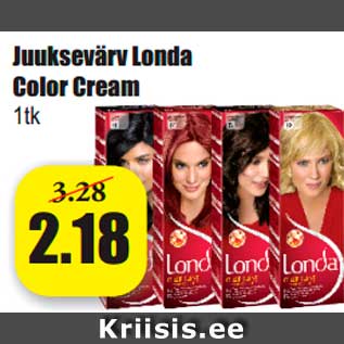 Allahindlus - Juuksevärv Londa Color Cream 1tk