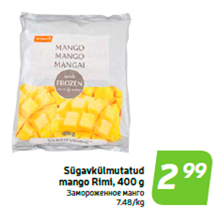 Allahindlus - Sügavkülmutatud mango Rimi, 400 g