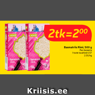 Allahindlus - Basmatriis Rimi, 500 g