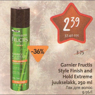 Allahindlus - Garnier Fructis Style Finish and Hold Extreme juukselakk