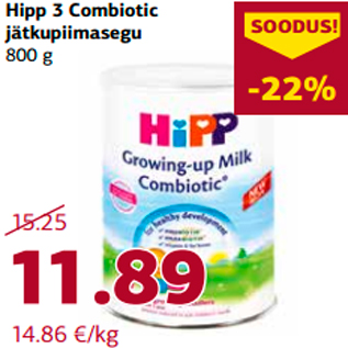 Allahindlus - Hipp 3 Combiotic jätkupiimasegu