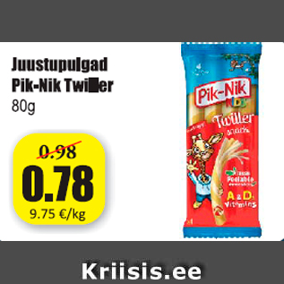 Скидка - Сырные палочки Pik-Nik Twiller 80 г