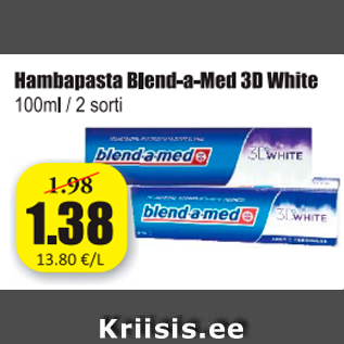 Allahindlus - Hambapasta Blend-a-Med 3D White