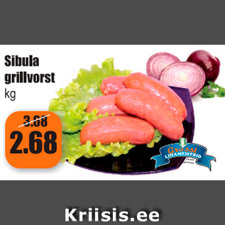 Allahindlus - Sibula grillvorst kg