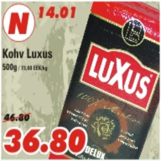Allahindlus - Kohv Luxus