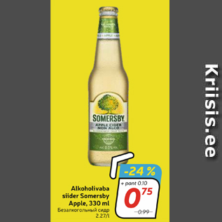 Allahindlus - Alkoholivaba siider Somersby Apple, 330 ml