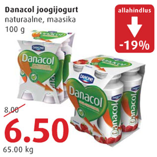 Allahindlus - Danacol joogijogurt