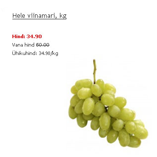 Allahindlus - Hele viinamari