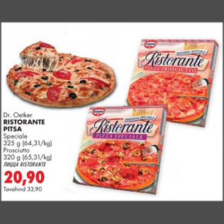 Allahindlus - Dr.Oetker RISTORANTE PITSA