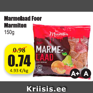 Allahindlus - Marmelaad Foor Marmiton 150 g