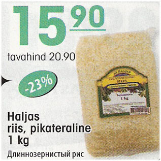 Allahindlus - Haljas riis, pikateraline