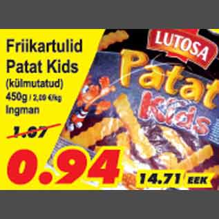 Allahindlus - Friikartulid Patat Kids