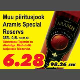 Allahindlus - Muu piiritusjook Aramis Special Reservs