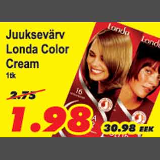 Allahindlus - Juuksevärv Londa Color Cream