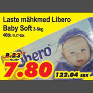 Allahindlus - Laste mähkmed Libero Baby Soft