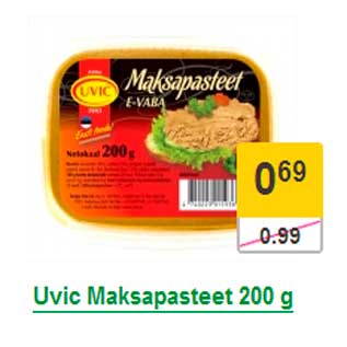 Allahindlus - Uvic Maksapasteet 200 g