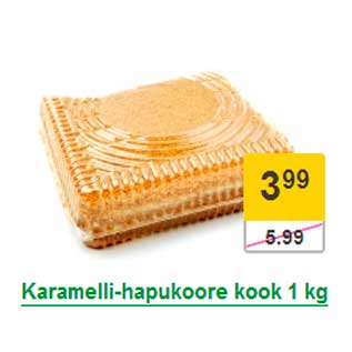 Allahindlus - Karamelli-hapukoore kook 1 kg