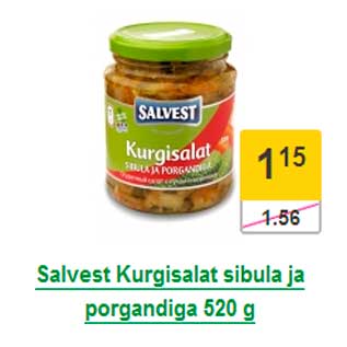 Allahindlus - Salvest Kurgisalat sibula ja porgandiga 520 g