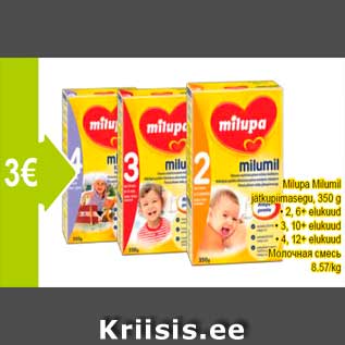 Allahindlus - Milupa Milumil jätkupiimasegu, 350 g