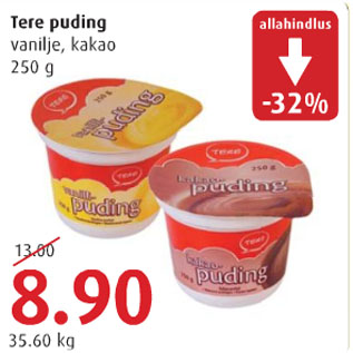 Allahindlus - Tere puding